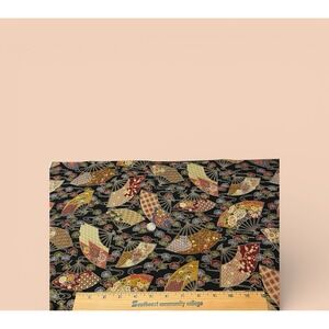 Quilt Craft Fabric 100% Cotton Oriental Gardens By Artistic Expressions 44 x 46